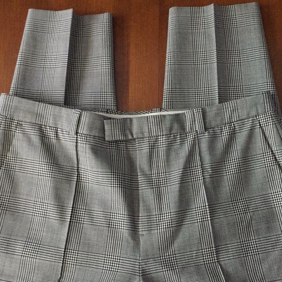 J. Crew Pants - J CREW Black/white plaid career style pants 6